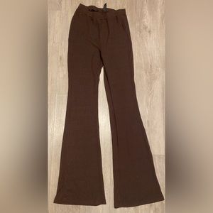 Brown flared leggings